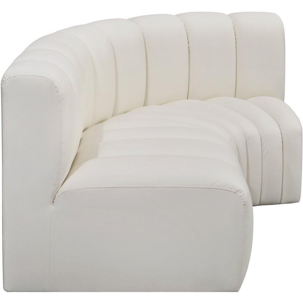 Arc Cream Vegan Leather Modular Sofa