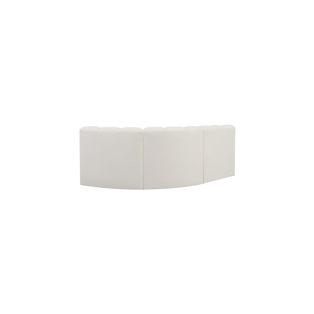 Arc Cream Vegan Leather Modular Sofa