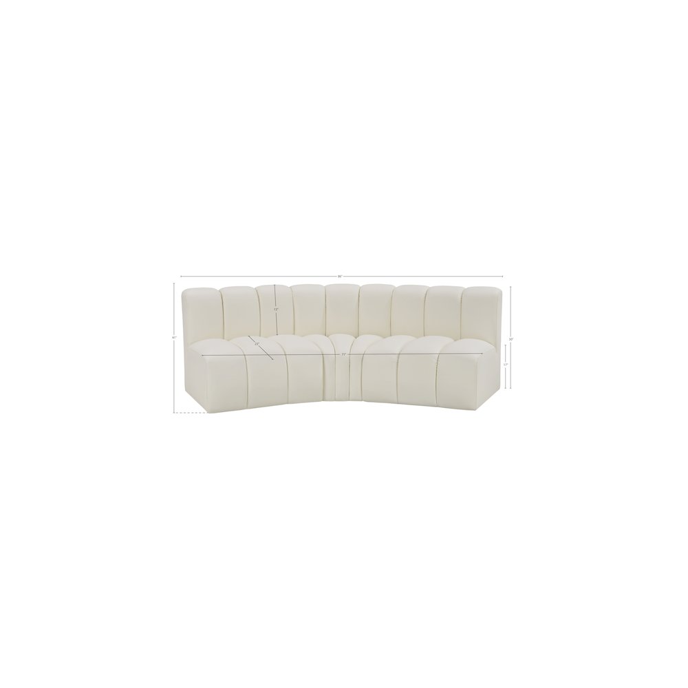 Arc Cream Vegan Leather Modular Sofa