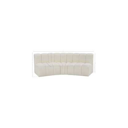 Arc Cream Vegan Leather Modular Sofa