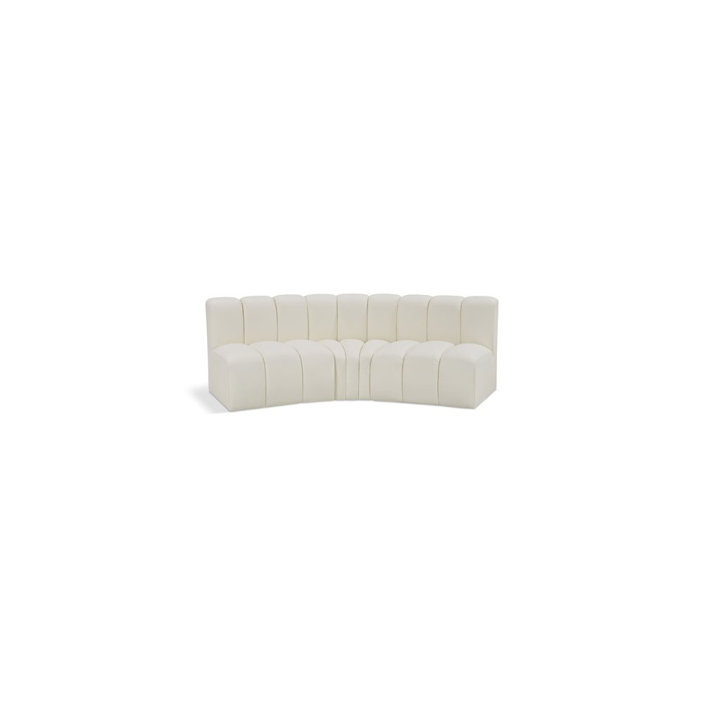 Arc Cream Vegan Leather Modular Sofa
