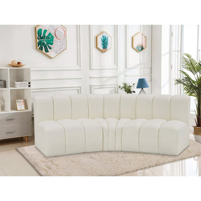 Arc Cream Vegan Leather Modular Sofa