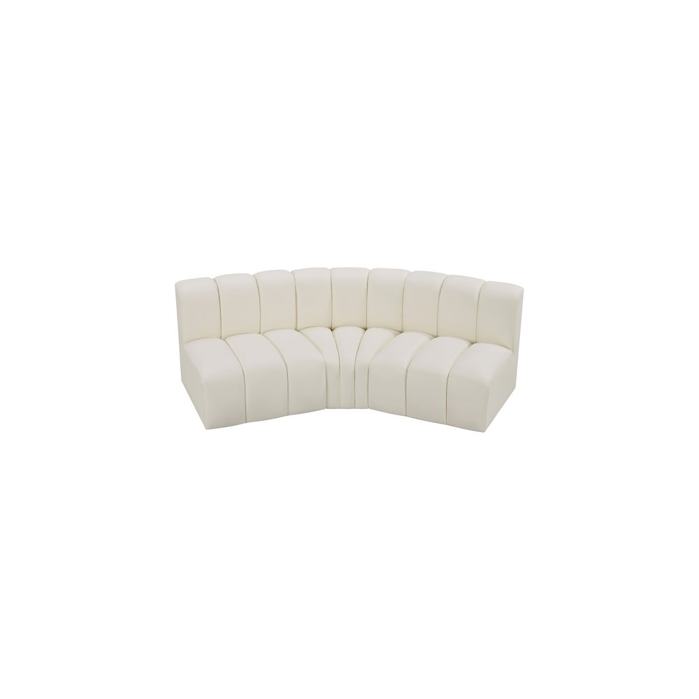 Arc Cream Vegan Leather Modular Sofa
