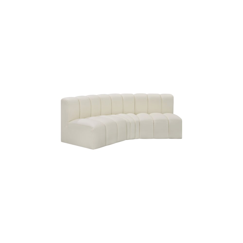 Arc Cream Vegan Leather Modular Sofa