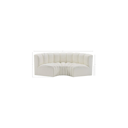 Arc Cream Vegan Leather Modular Sofa