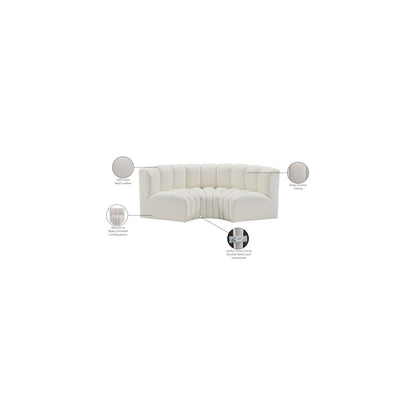 Arc Cream Vegan Leather Modular Sofa