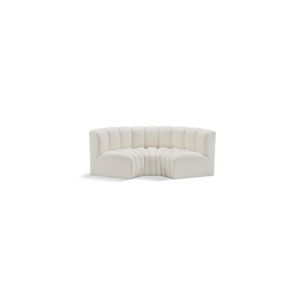 Arc Cream Vegan Leather Modular Sofa