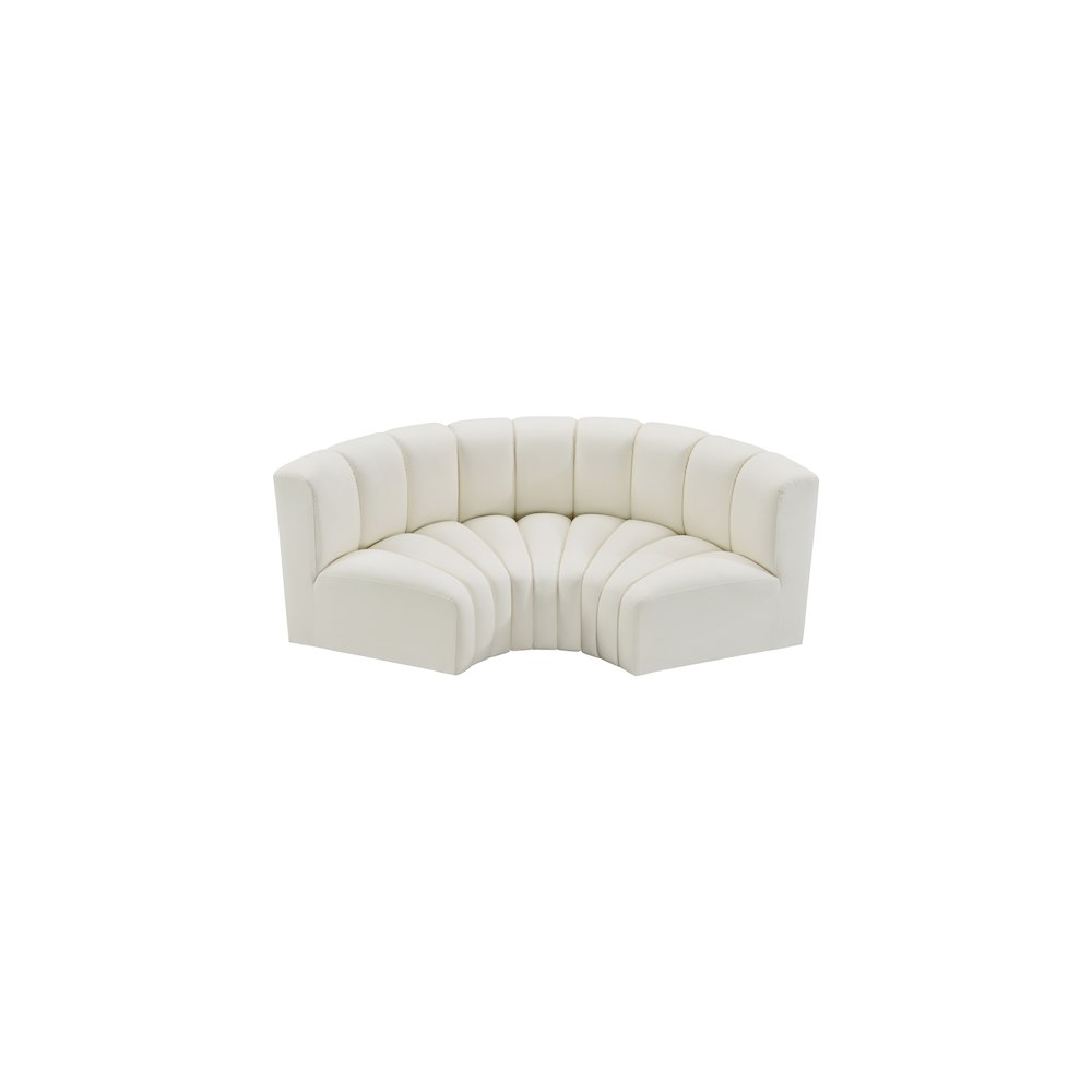 Arc Cream Vegan Leather Modular Sofa