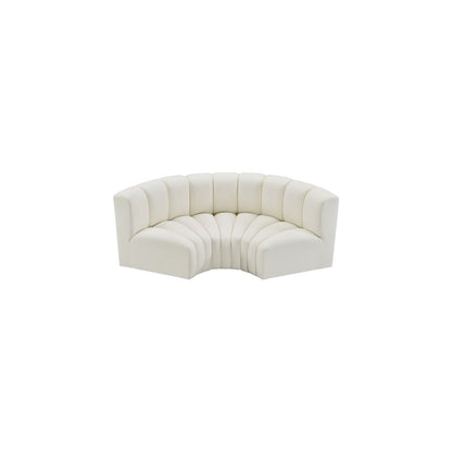 Arc Cream Vegan Leather Modular Sofa