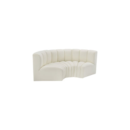 Arc Cream Vegan Leather Modular Sofa