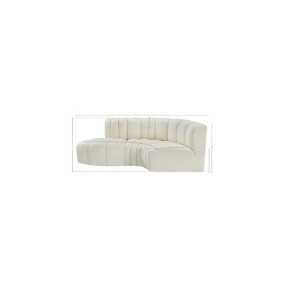 Arc Cream Vegan Leather Modular Sofa