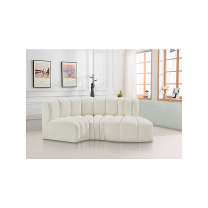 Arc Cream Vegan Leather Modular Sofa