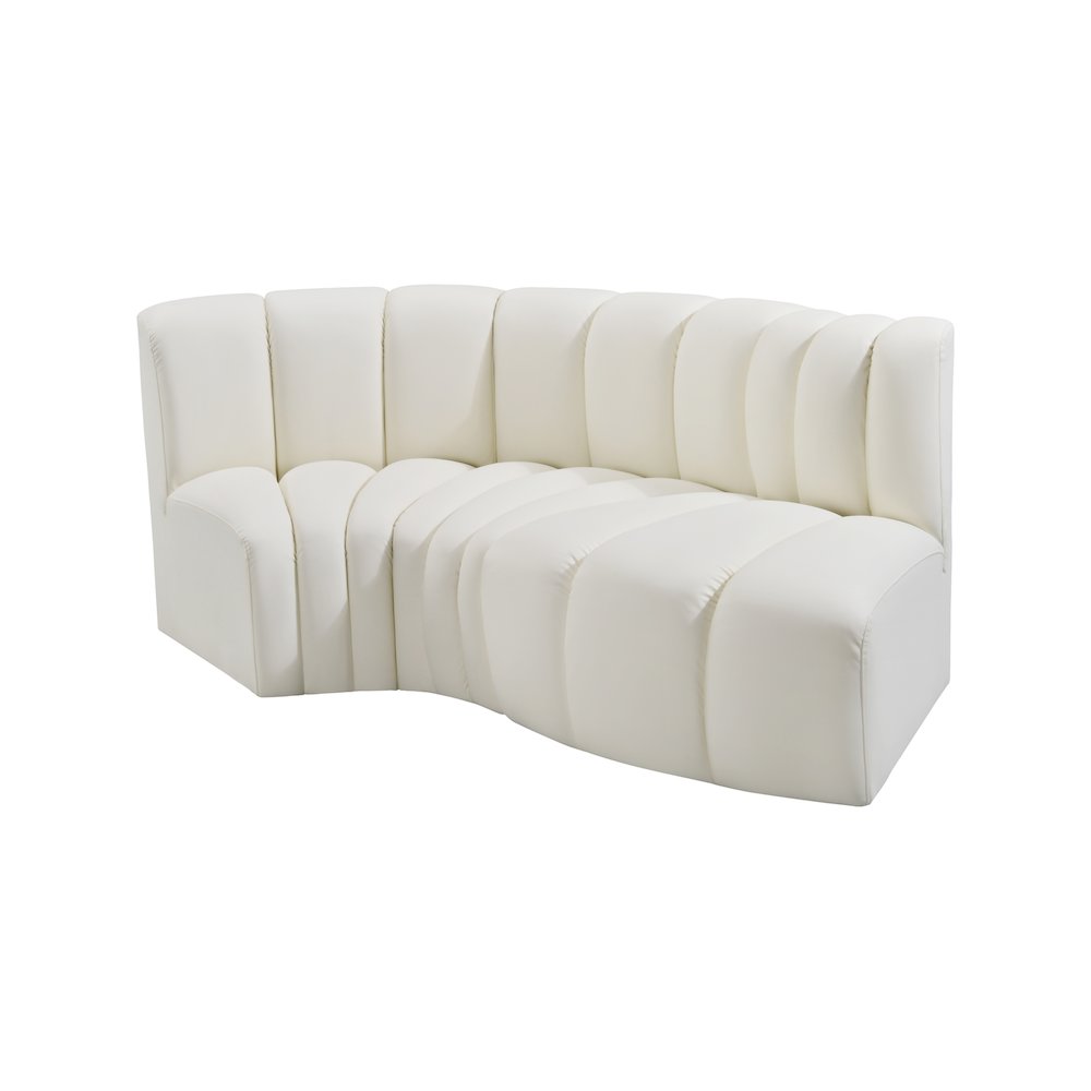 Arc Cream Vegan Leather Modular Sofa