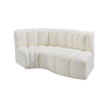 Arc Cream Vegan Leather Modular Sofa