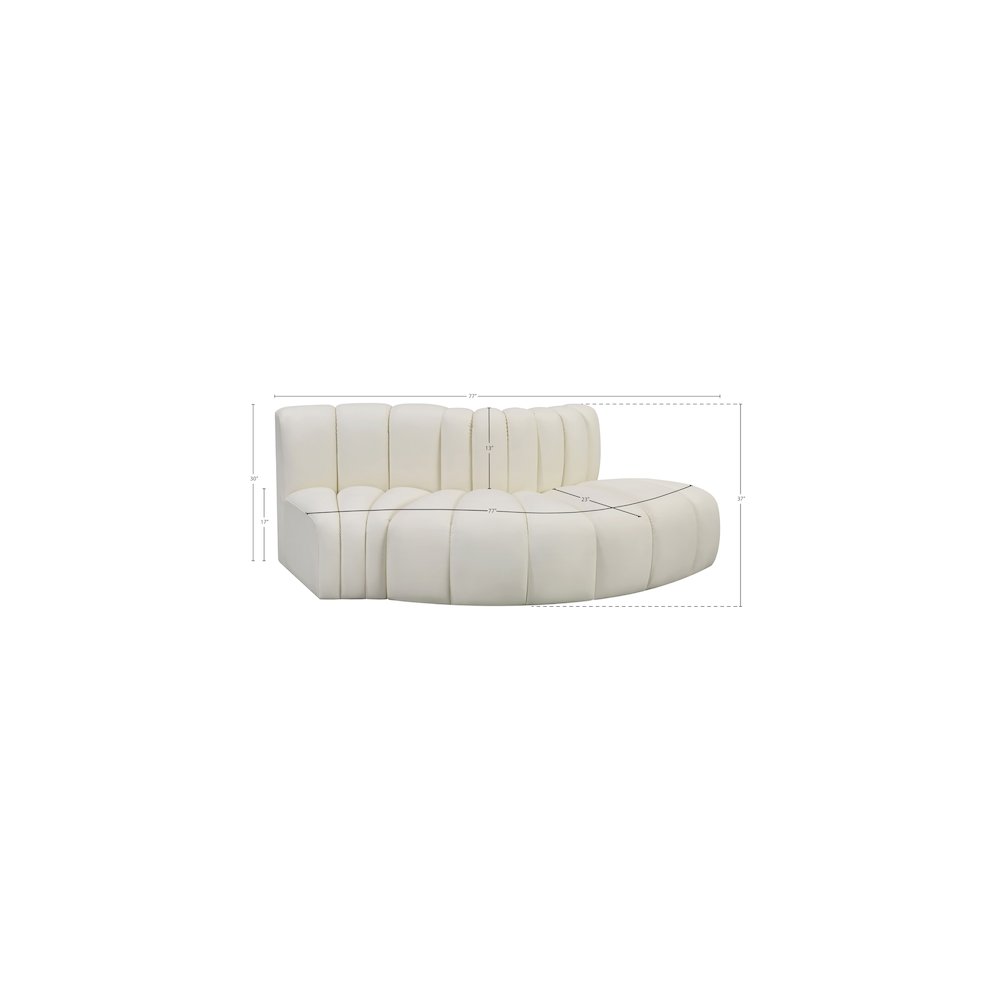 Arc Cream Vegan Leather Modular Sofa