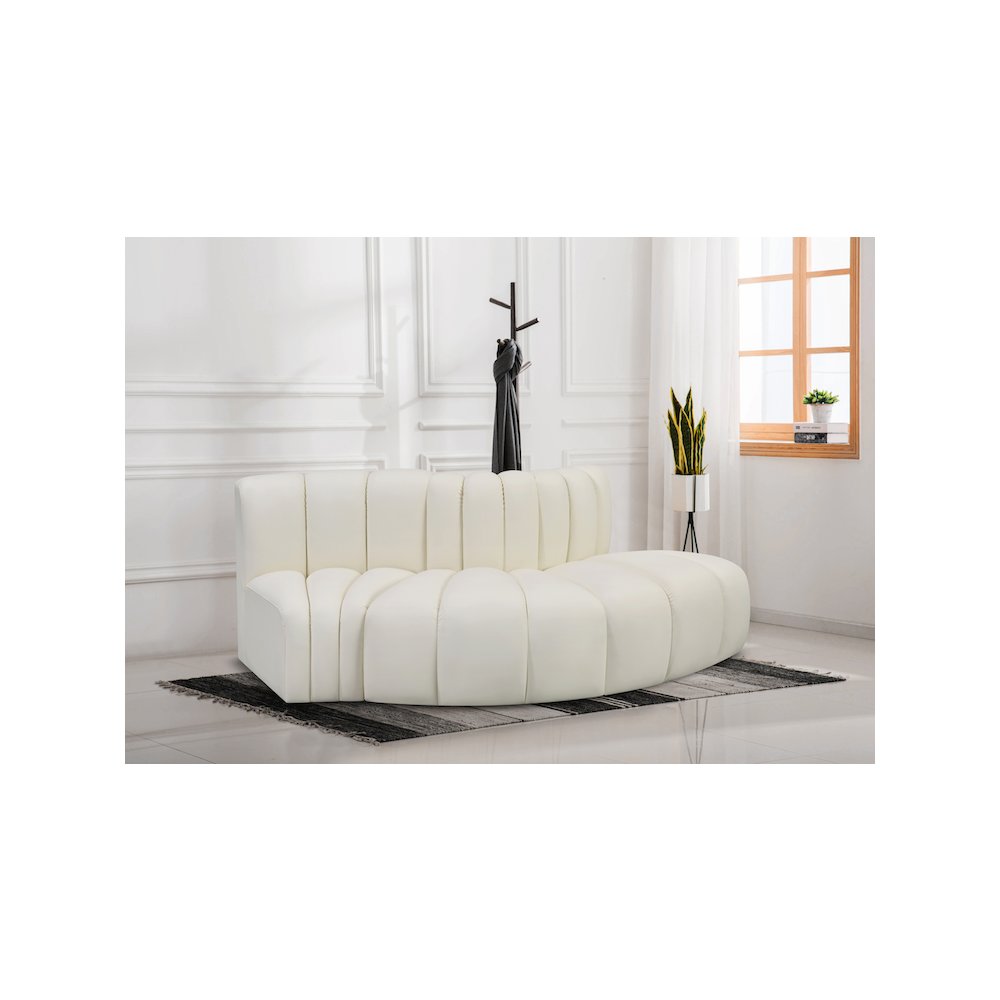 Arc Cream Vegan Leather Modular Sofa