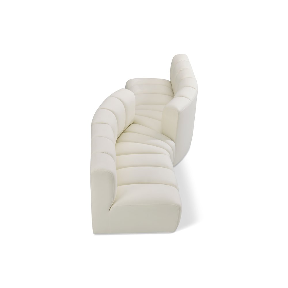 Arc Cream Vegan Leather Modular Sofa