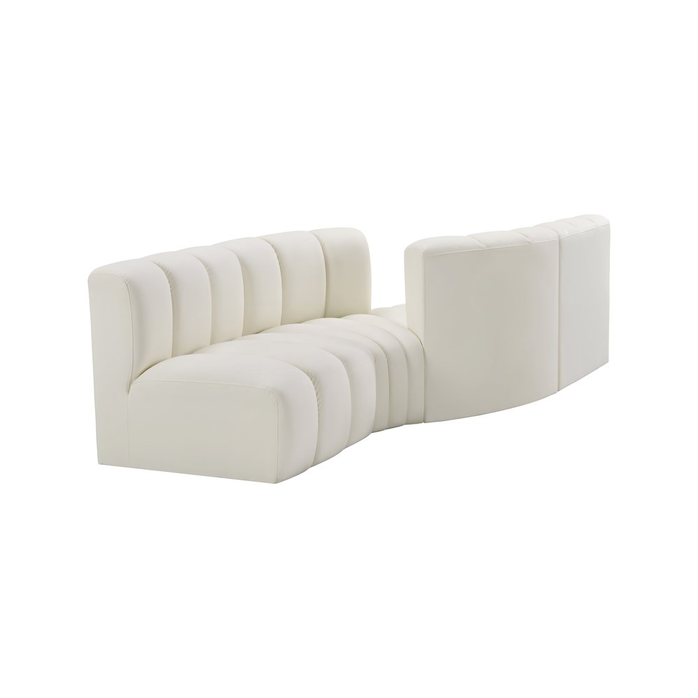 Arc Cream Vegan Leather Modular Sofa