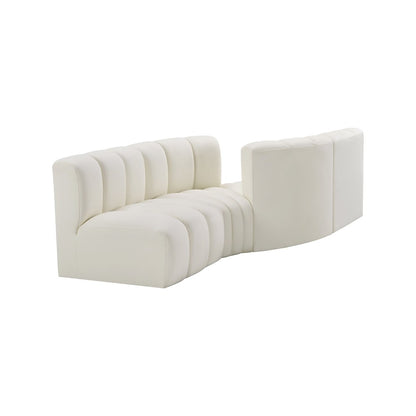 Arc Cream Vegan Leather Modular Sofa