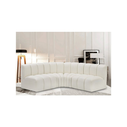Arc Cream Vegan Leather Modular Sofa