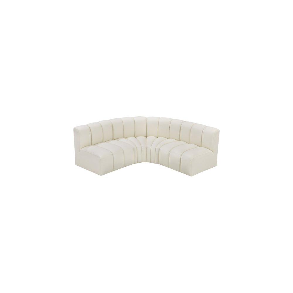 Arc Cream Vegan Leather Modular Sofa