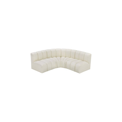 Arc Cream Vegan Leather Modular Sofa