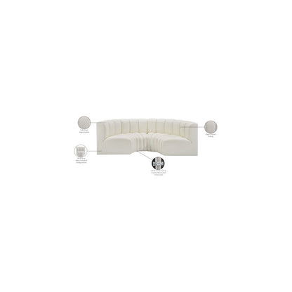 Arc Cream Vegan Leather Modular Sofa