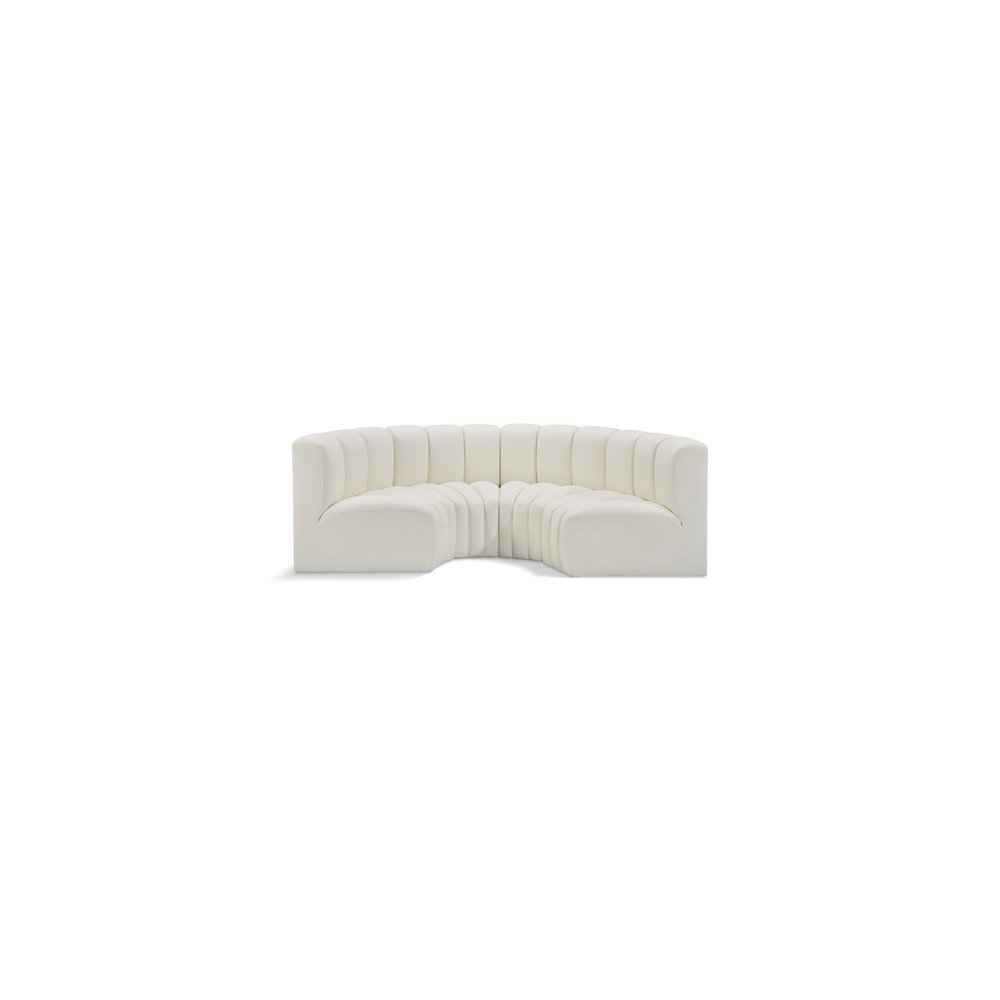 Arc Cream Vegan Leather Modular Sofa