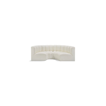 Arc Cream Vegan Leather Modular Sofa
