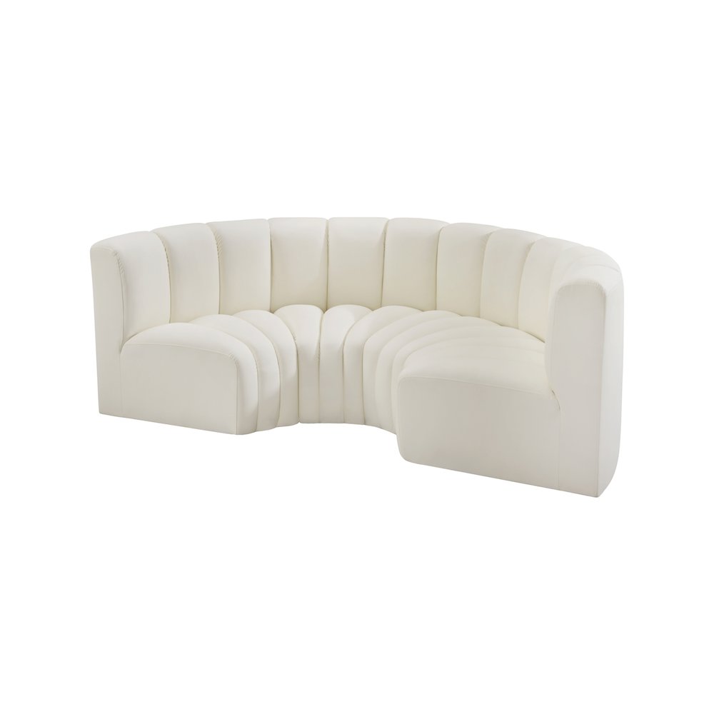 Arc Cream Vegan Leather Modular Sofa