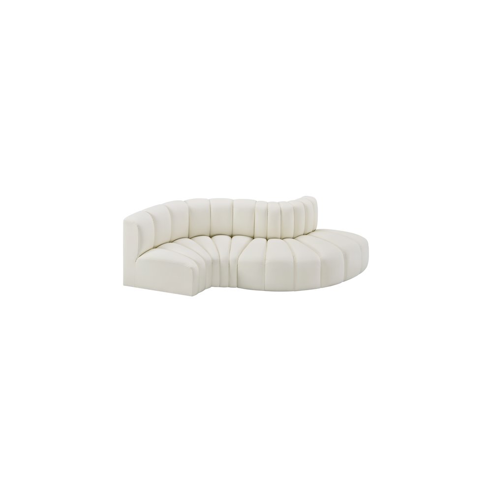Arc Cream Vegan Leather Modular Sofa