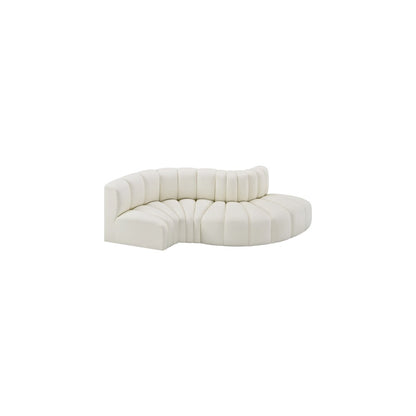 Arc Cream Vegan Leather Modular Sofa