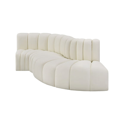 Arc Cream Vegan Leather Modular Sofa