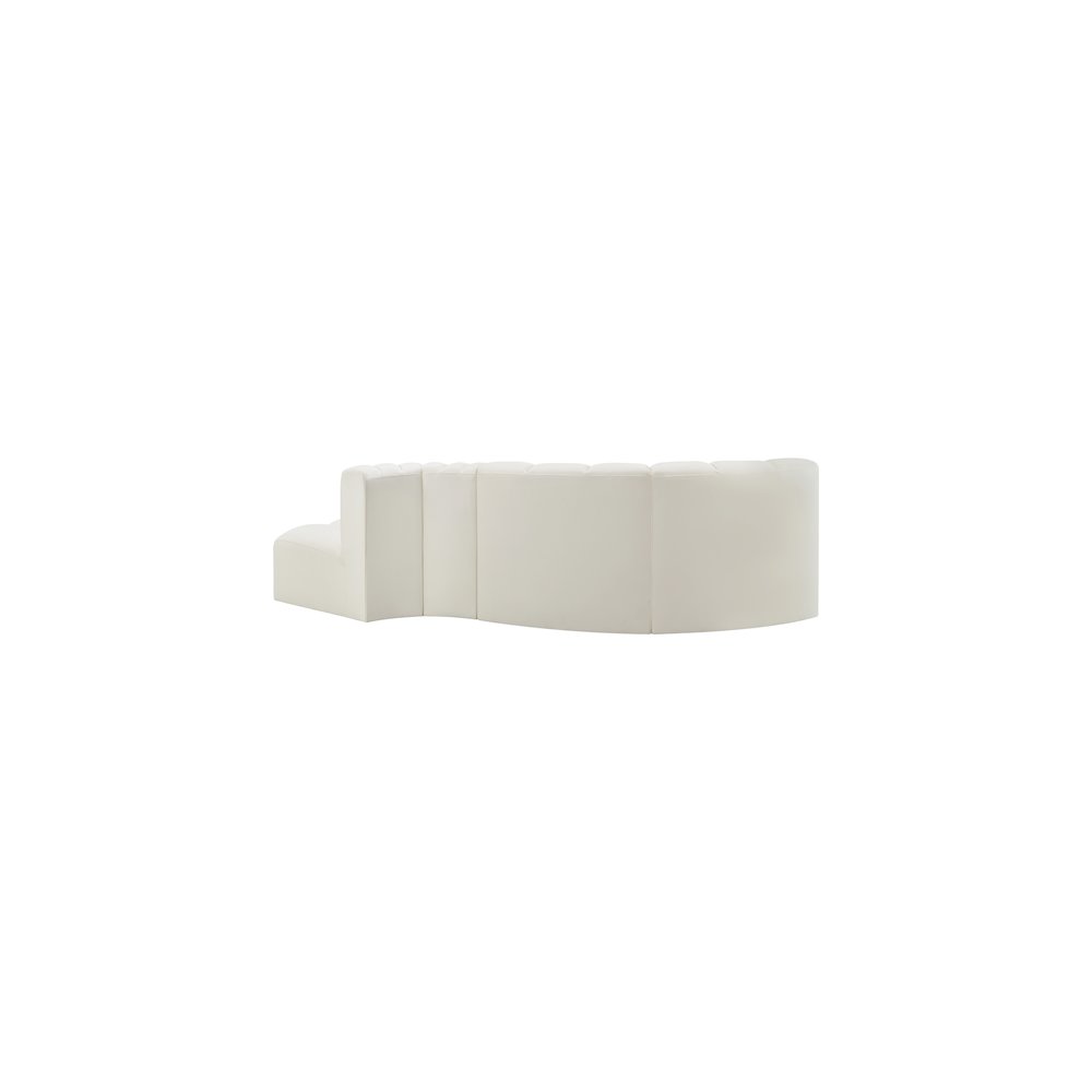 Arc Cream Vegan Leather Modular Sofa