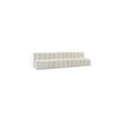 Arc Cream Vegan Leather Modular Sofa