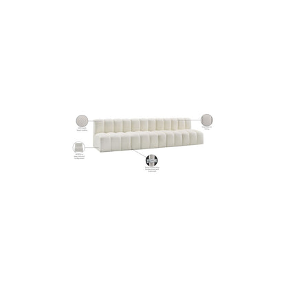 Arc Cream Vegan Leather Modular Sofa