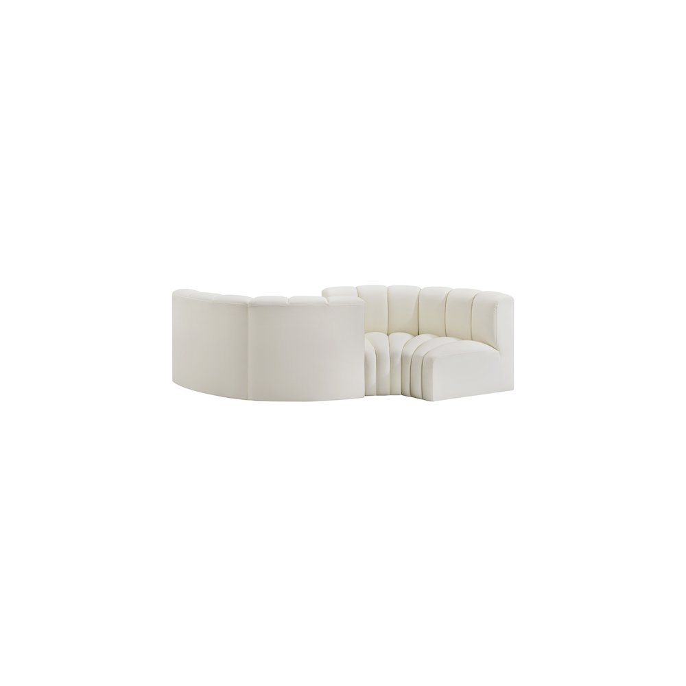 Arc Cream Vegan Leather Modular Sofa