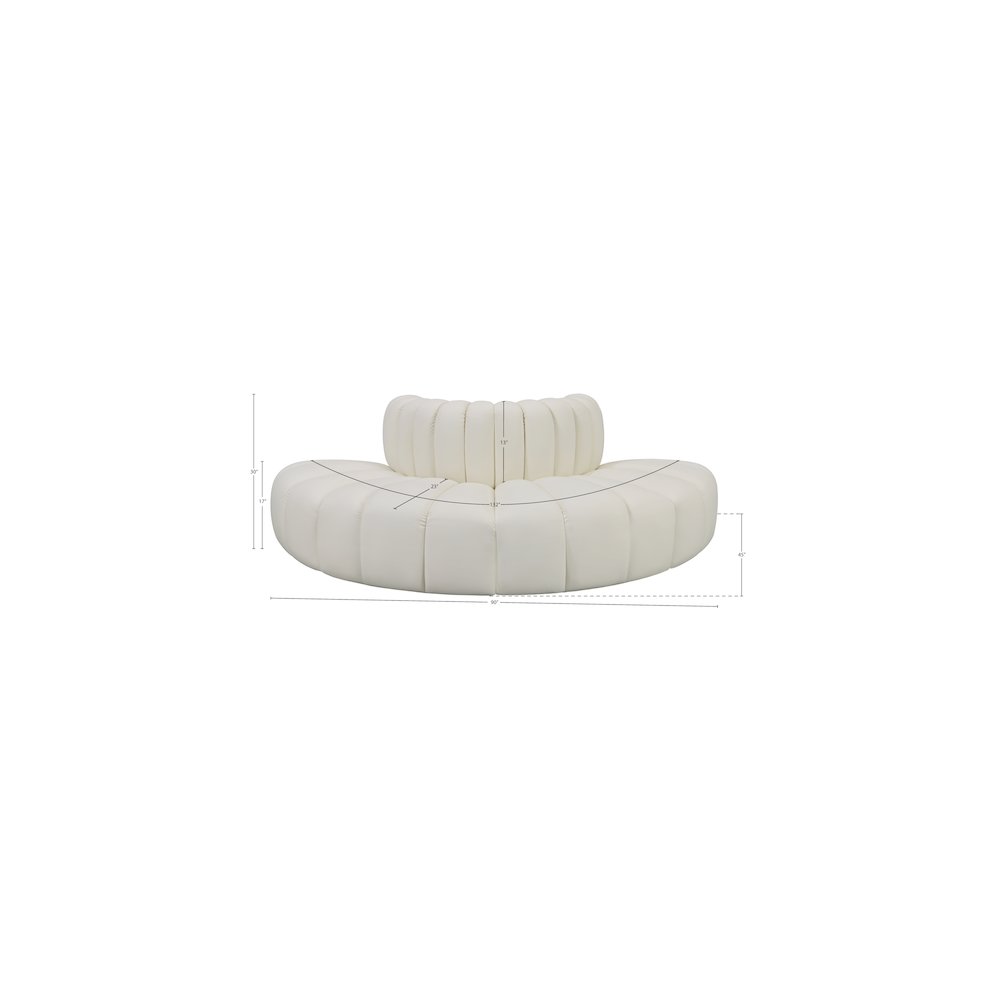 Arc Cream Vegan Leather Modular Sofa