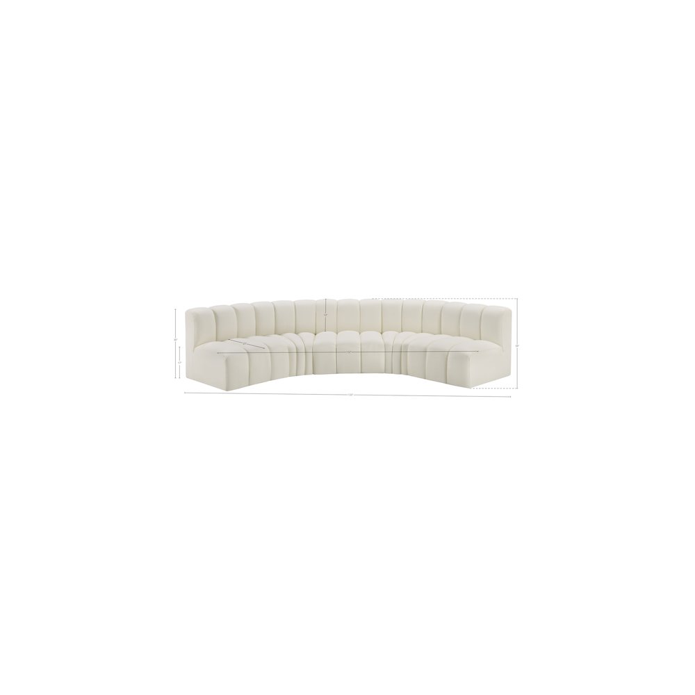 Arc Cream Vegan Leather Modular Sofa
