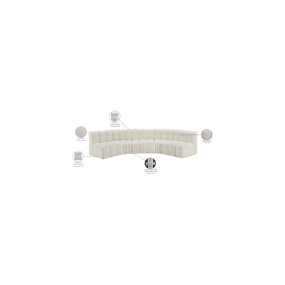 Arc Cream Vegan Leather Modular Sofa