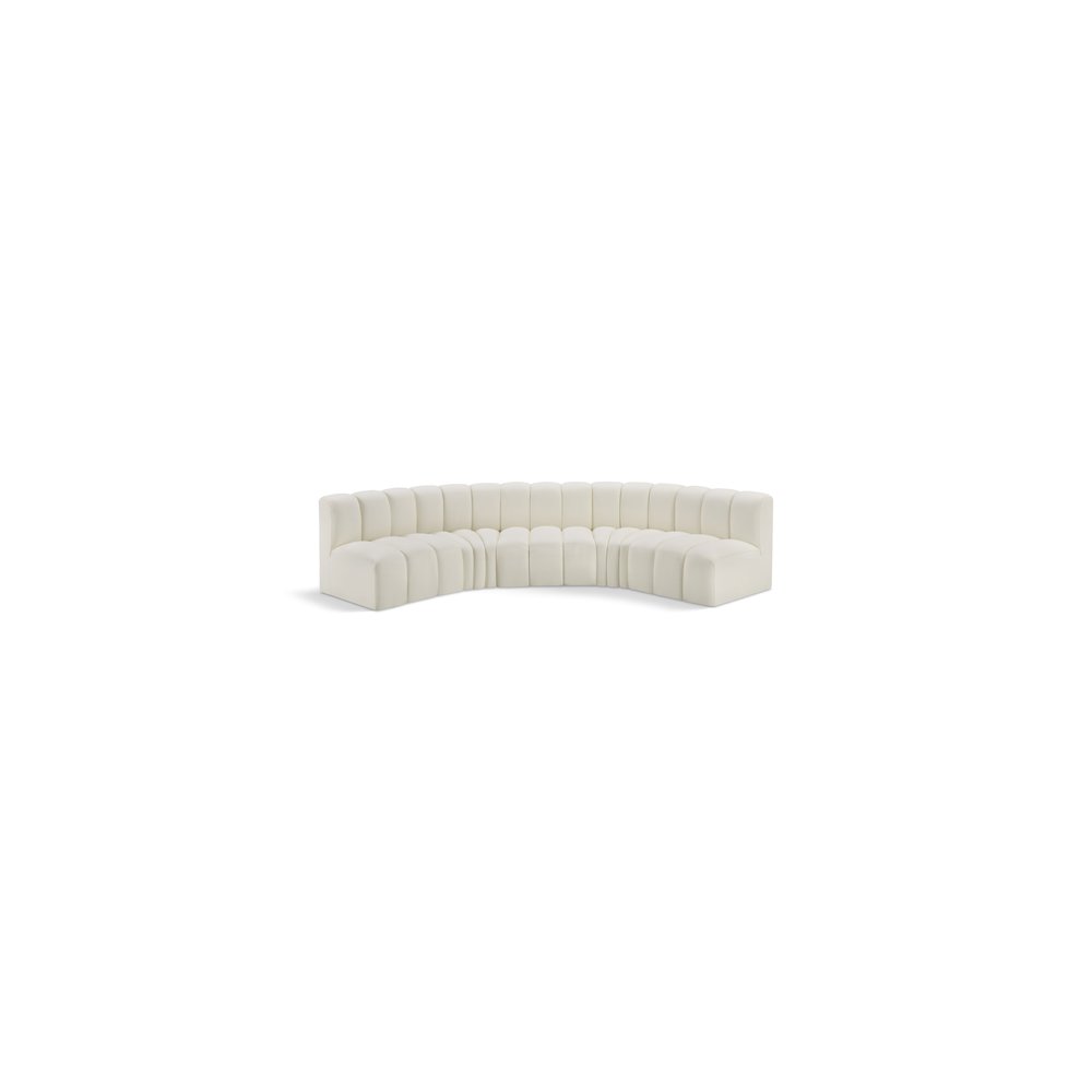 Arc Cream Vegan Leather Modular Sofa