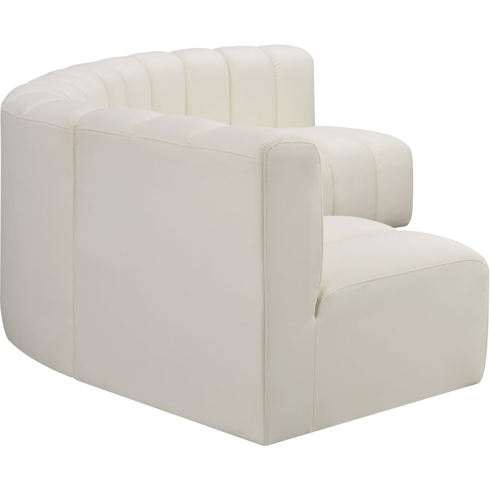 Arc Cream Vegan Leather Modular Sofa