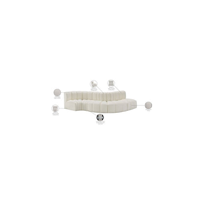Arc Cream Vegan Leather Modular Sofa