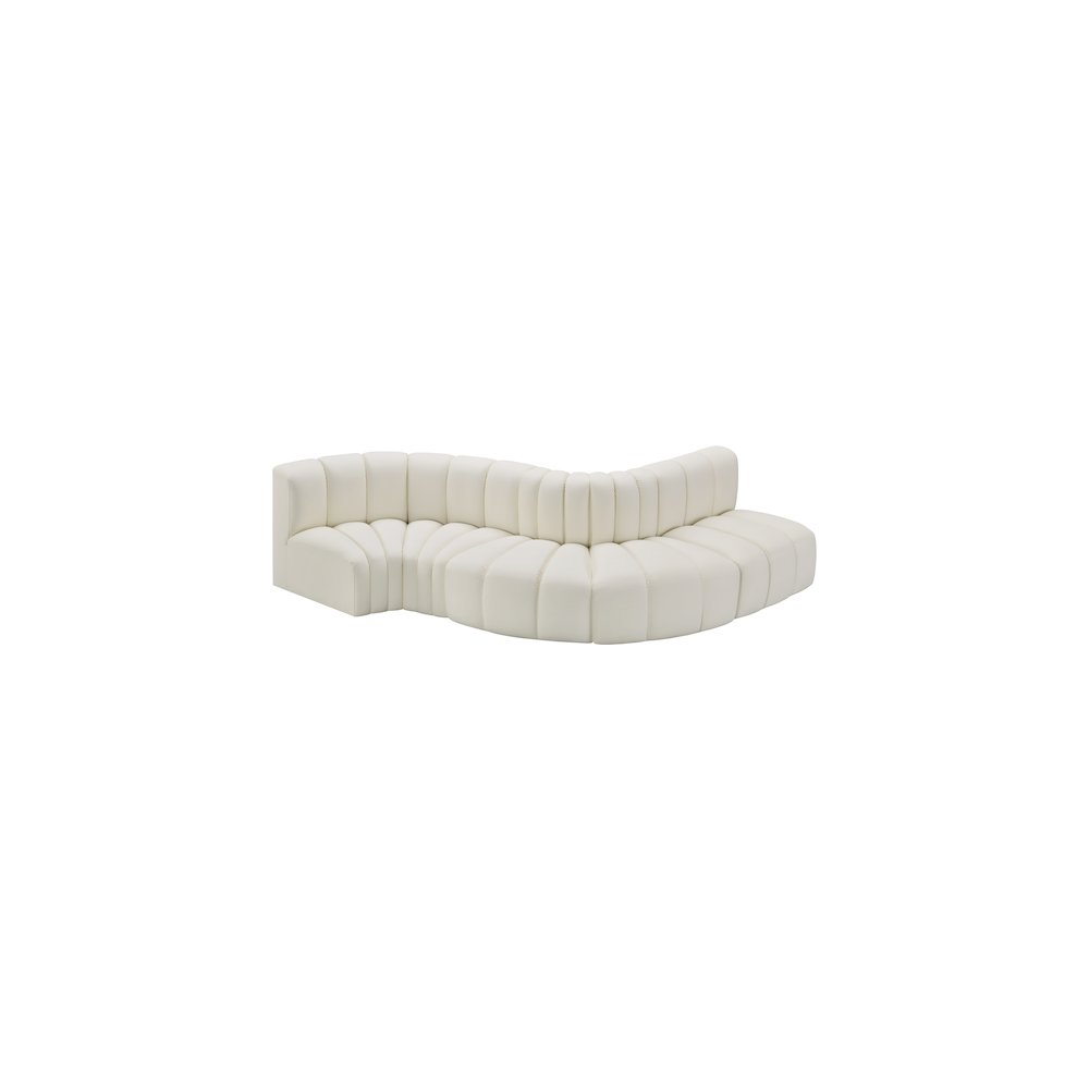 Arc Cream Vegan Leather Modular Sofa