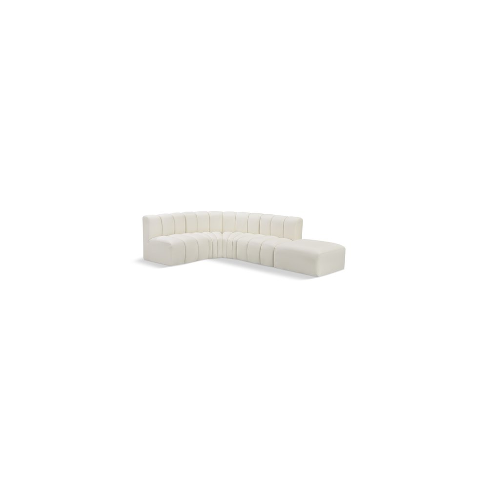 Arc Cream Vegan Leather Modular Sofa