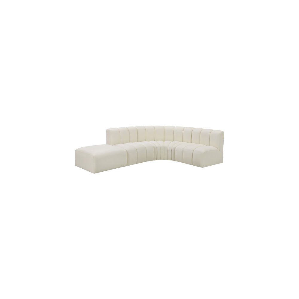 Arc Cream Vegan Leather Modular Sofa