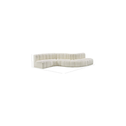 Arc Cream Vegan Leather Modular Sofa