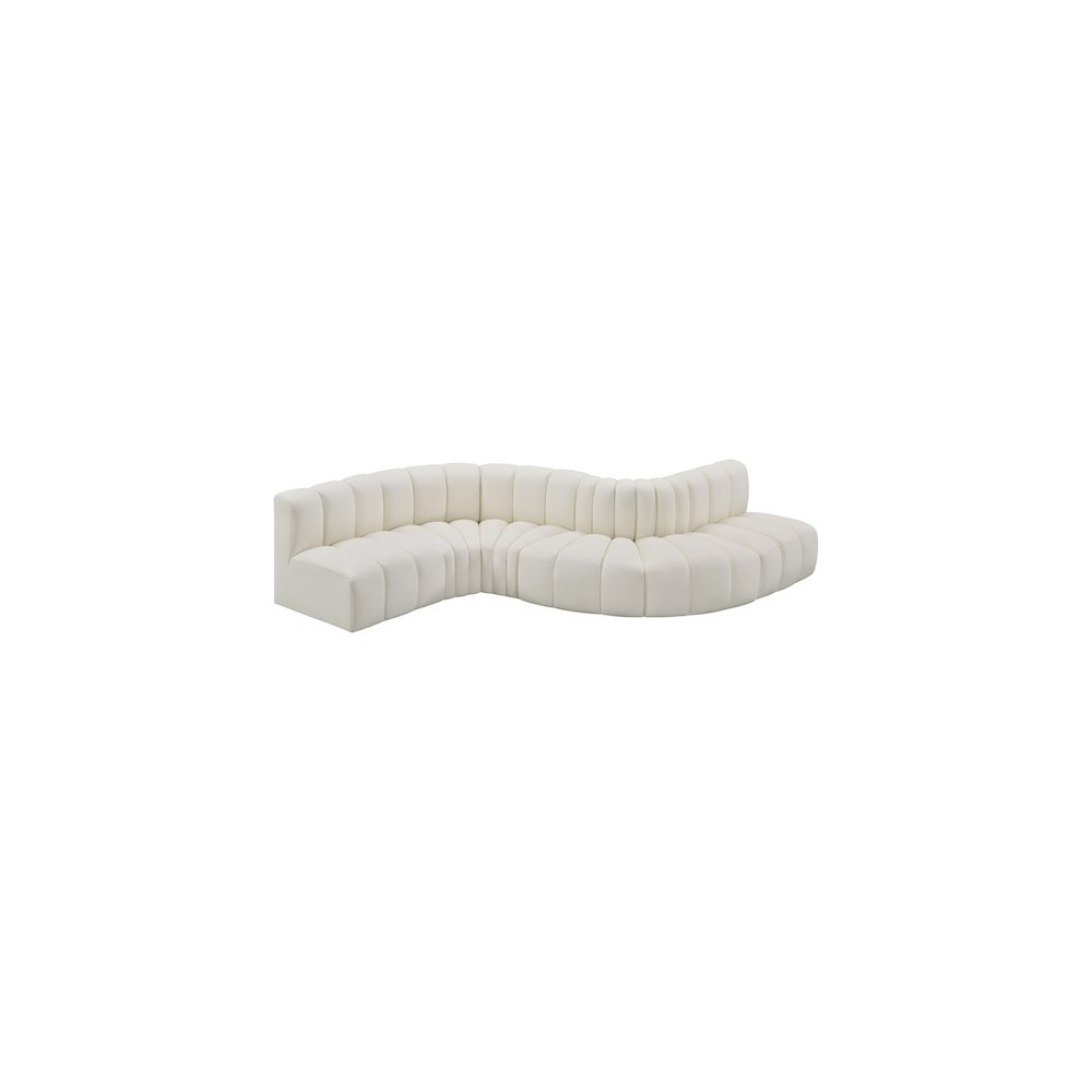 Arc Cream Vegan Leather Modular Sofa