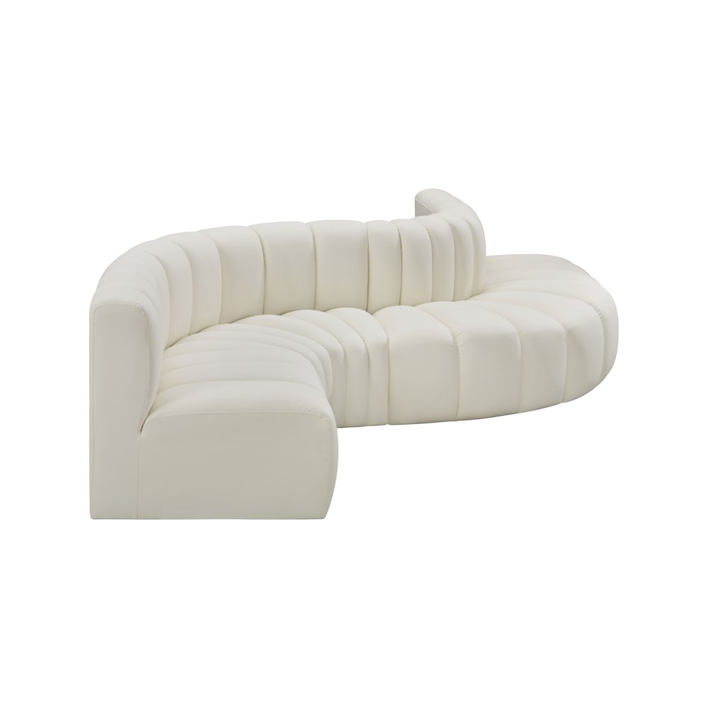 Arc Cream Vegan Leather Modular Sofa