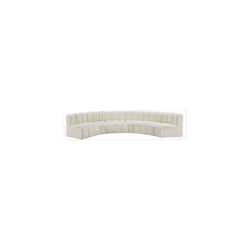 Arc Cream Vegan Leather Modular Sofa